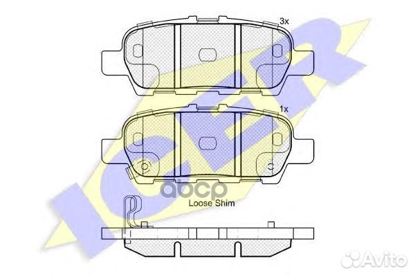 Колодки торм диск maxima 3.5i V6 181901 Icer