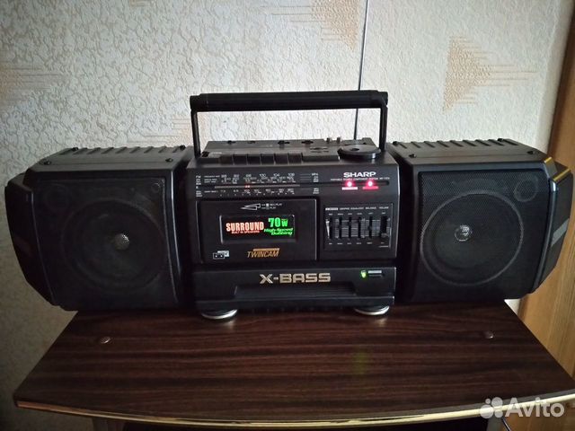 Магнитола sharp WF-T379Z(BK) -2-х кассетная(Japan)