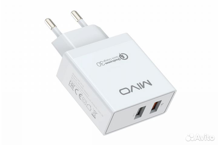 Зарядка телефона Mivo MP-321Q Quick Charger 30W