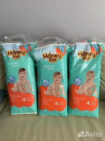Подгузники трусики 4 honey kid 7-14 кг