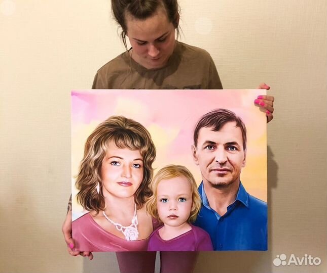 Портрет на холсте 30х40