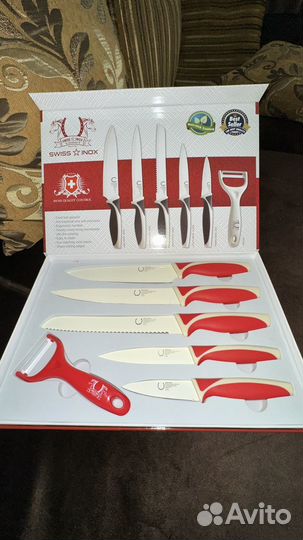 Подарочный набор ножей, 6 предметов, нерж.сталь