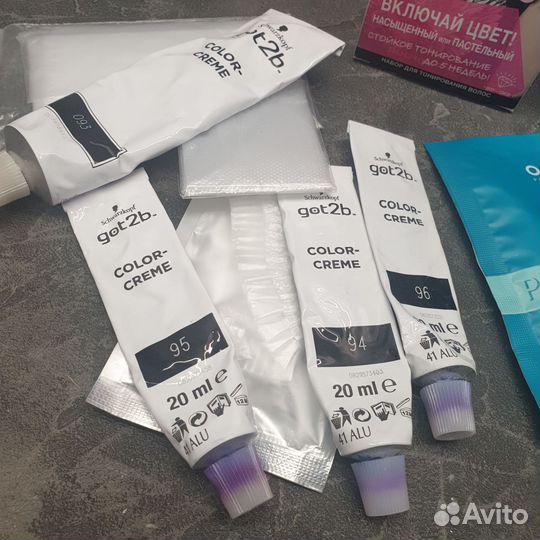 Краска для волос розовая, голубая и другое