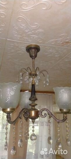 Трёхрожковая люстра 195О-тых годов