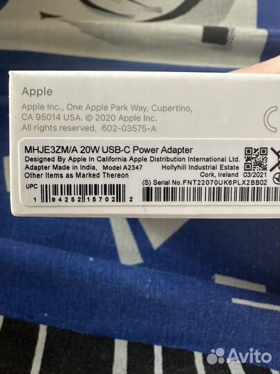 Apple USB-C Power Adapter (запечатанный)