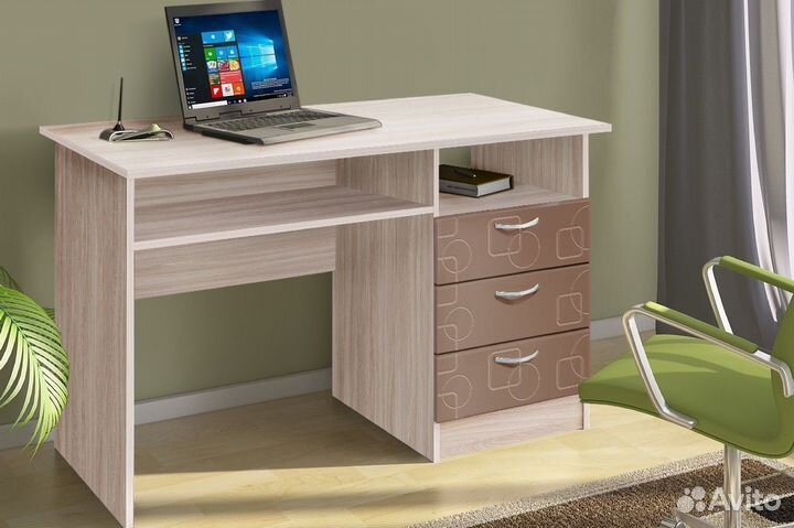 Стол компьютерный с ящиками и полками