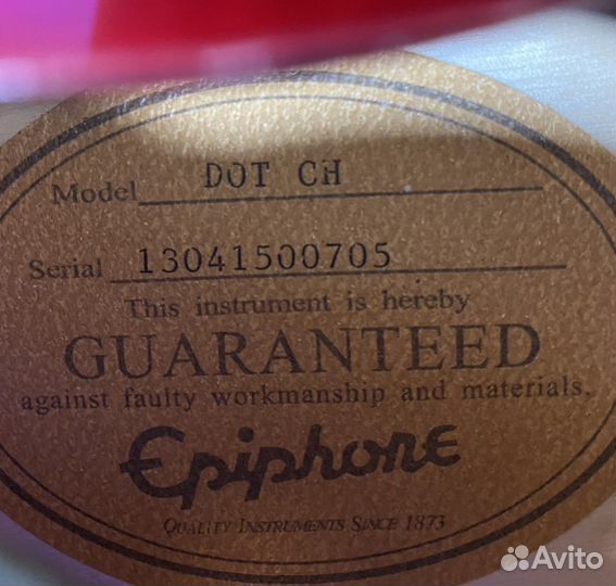 Гитара epiphone DOT cherry