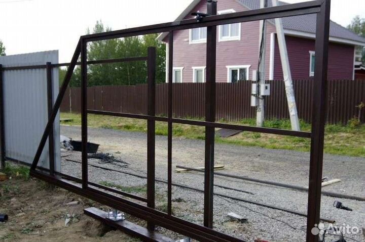 Откатные ворота под ключ