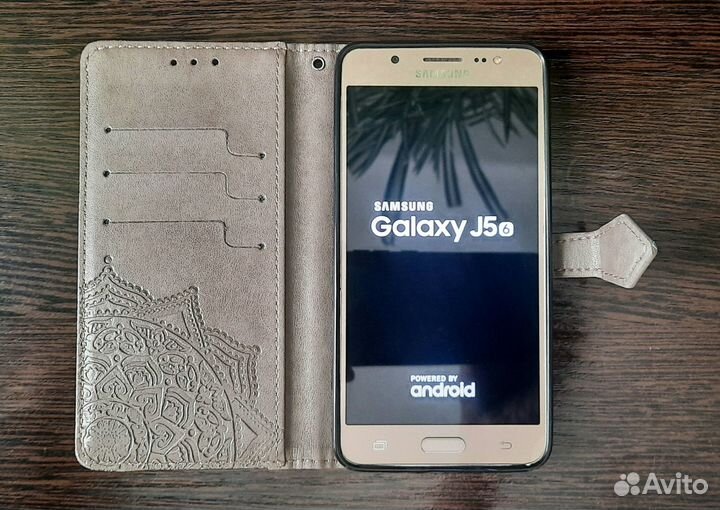 Чехол кожаный для samsung Galaxy J5 