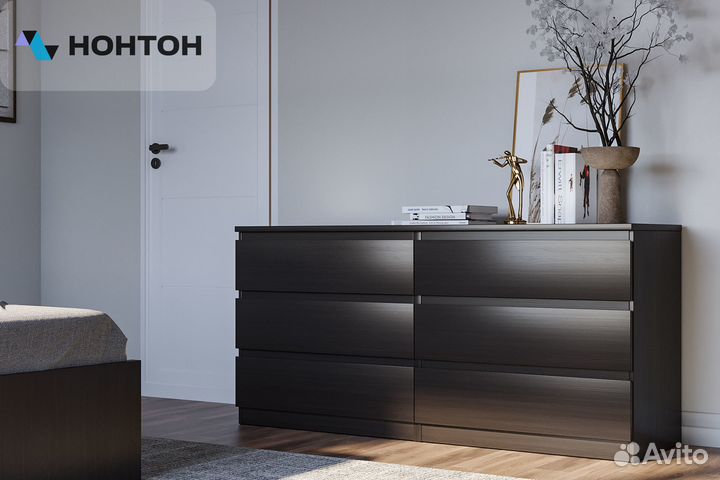 Комод Мальта 6 ящиков дуб венге