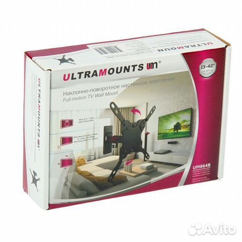Кронштейн Ultramounts UM864B, для тв, наклонно-пов объявление продам