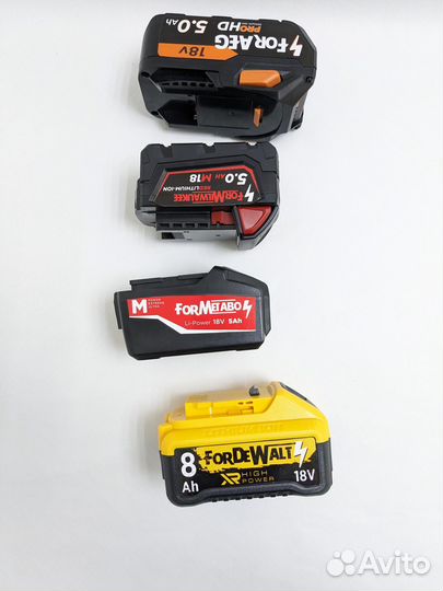 Аккумуляторы Dewalt Makita Milwaukee Bosch