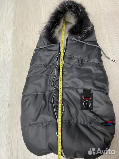 Зимний конверт в коляску на овчине