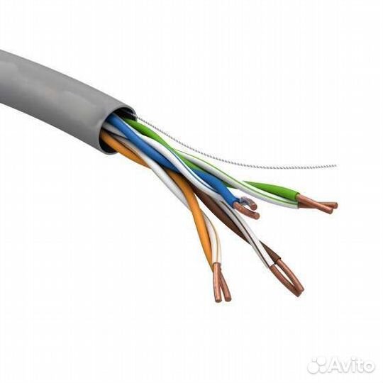 Кабель витая пара UTP5e, медь 4 пары, 8 жил