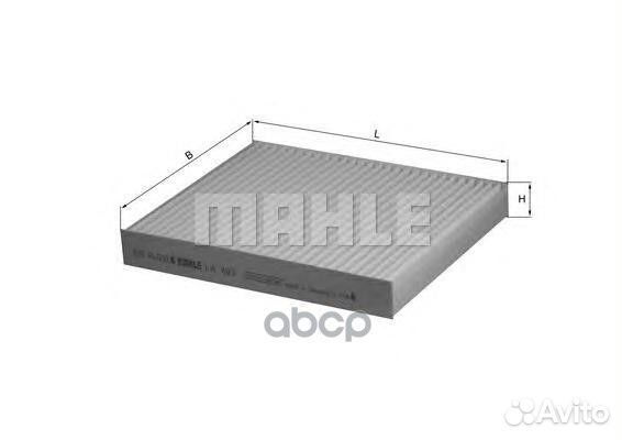 Фильтр салонный la493 Mahle/Knecht