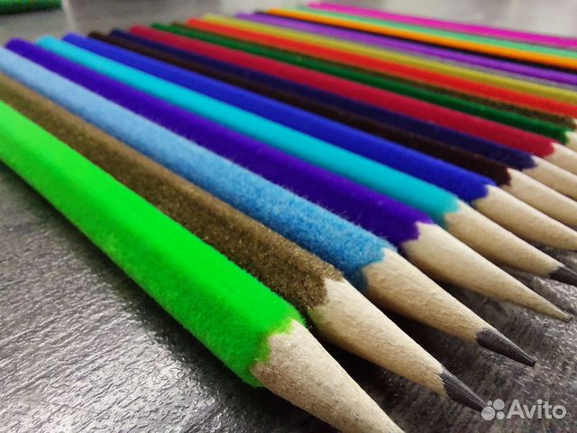 Карандаши простые флок