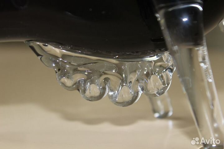 Статуэтка бык СССР цветное стекло