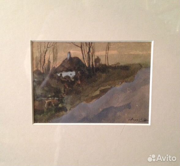 Академик В.И. Зарубин, акварель ориги