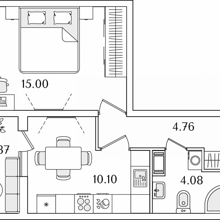 1-к. квартира, 35,6 м², 8/22 эт.