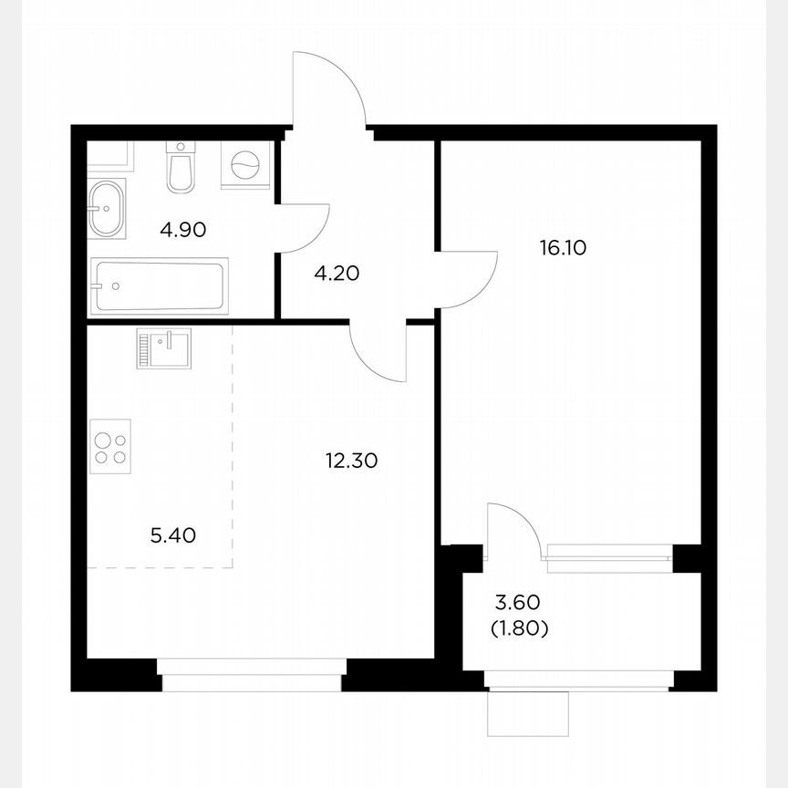 1-к. квартира, 44,7 м², 14/15 эт.