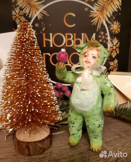 Ватные елочные игрушки