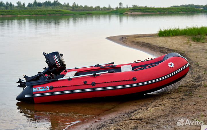 Лодка mishimo lite 430 (красно-черная)