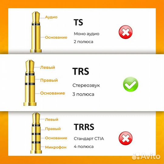 Переходник 6.5 mm на 3.5mm female stereo