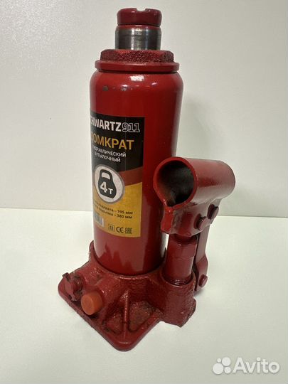 Домкрат гидравлический schwartz-911, 4 тонны