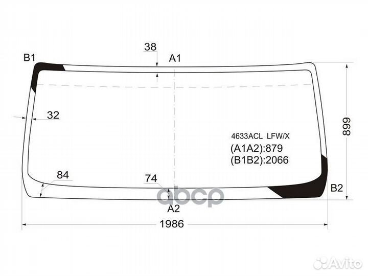 Стекло лобовое DAF LF 01/renault midlum 00-13