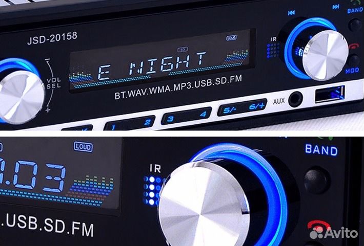 Магнитола Bluetooth 2.0 / USB / AUX / SD