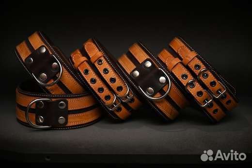 Ошейник кожаный