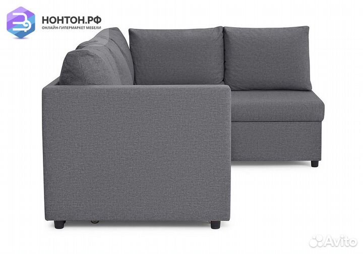 Диван угловой дельфин Мансберг лайт темно-серый