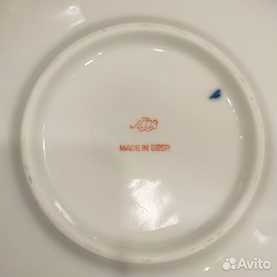 Блюдо Кобальтовая сетка с позолотой лфз