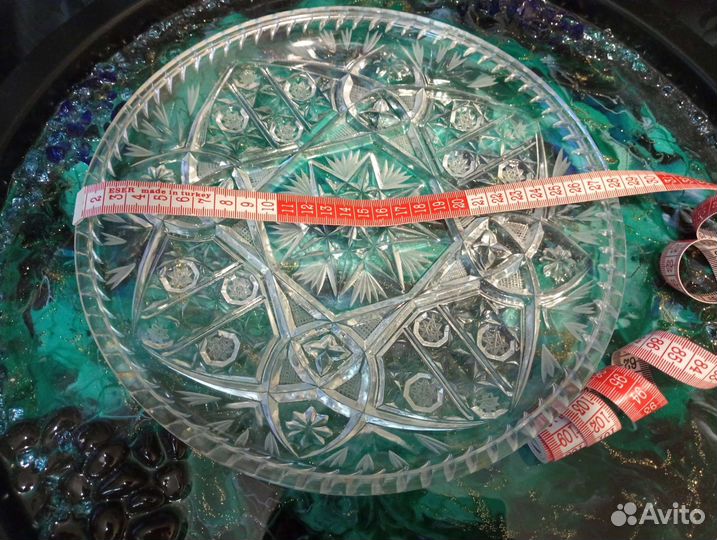 Тарелка хрустальная