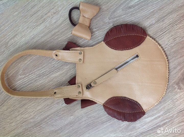 Кожаная детская сумочка Совушка