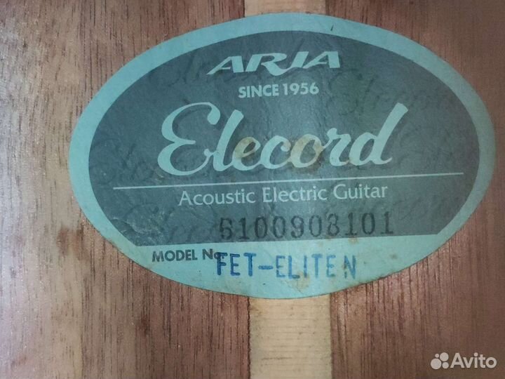 Гитара акустическая Aria Elecord Fet- Elite N