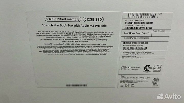 Macbook Pro 16 M3 18/512GB USA/RUS