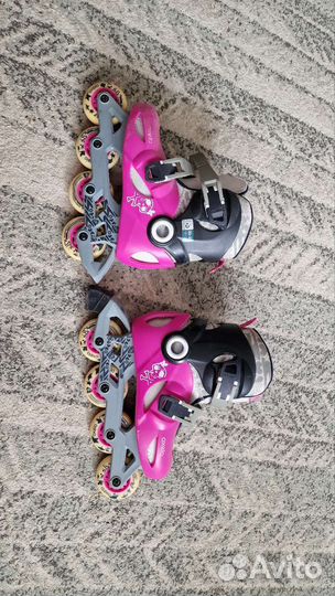Роликовые коньки детские раздвижные + шлем