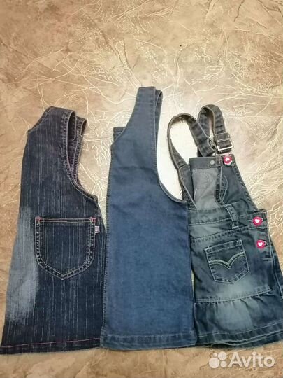 Джинсовые вещи для девочки 86-116