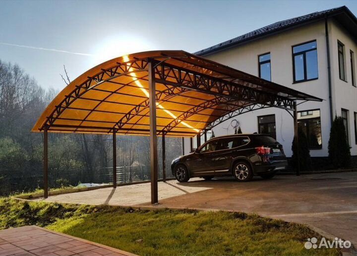 Навесы для автомобиля под ключ