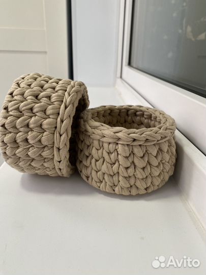Корзина из трикотажной