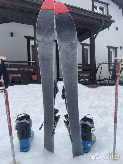 Горные лыжи детские 90см ботинки nordica 16-17,5