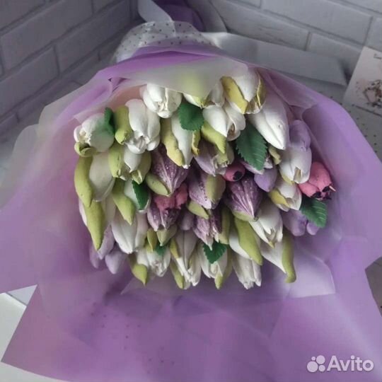 Съедобные букеты из зефира к 1 сентября