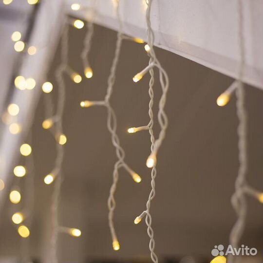 Гирлянда бахрома уличная сосульки