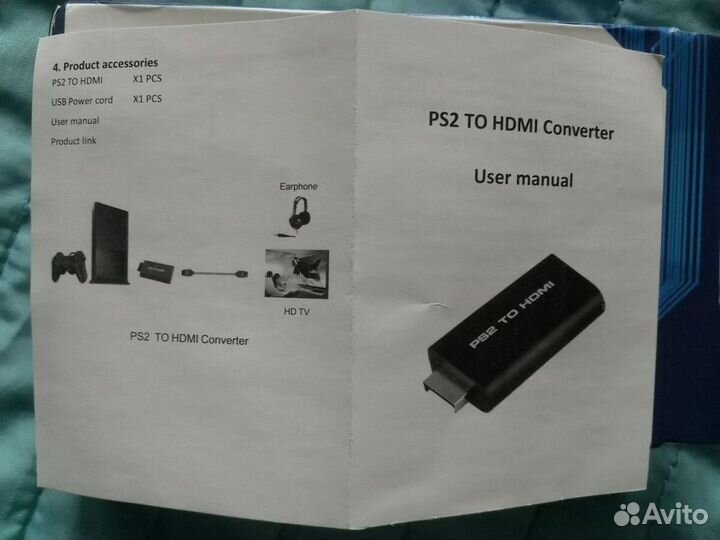Hdmi PS2 адаптер новый