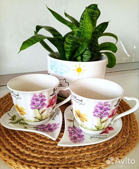 Чашка с блюдцем Набор из 2 шт. 200мл Новые