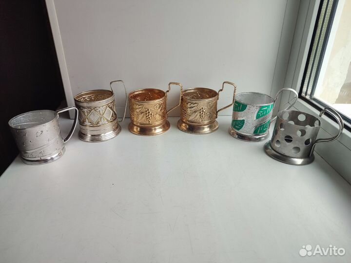 Подстаканники мельхиор, алюминий СССР