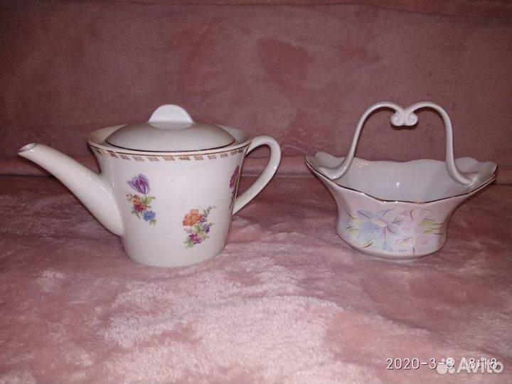 Заварочный чайник СССР и конфетница