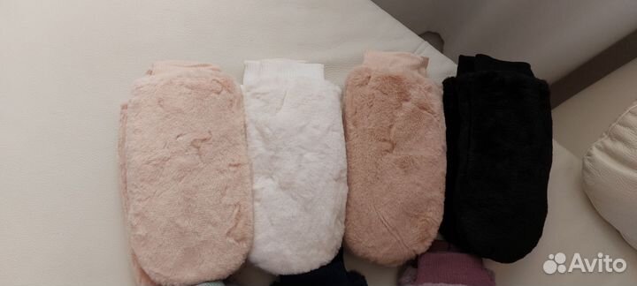 Варежки из экомеха с манжетой