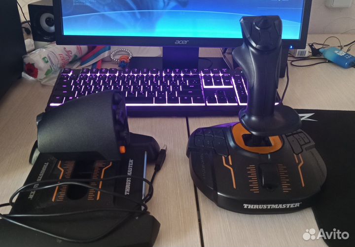 Джойстик ThrustMaster T-16000M FCS hotas черный